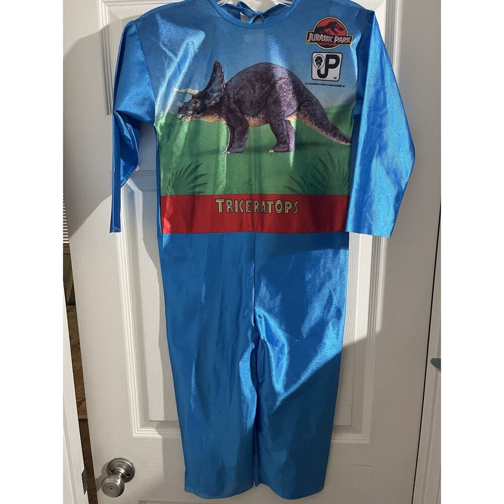 VTG 1992 Jurassic Park Triceratops Halloween Costume Kids Sz M